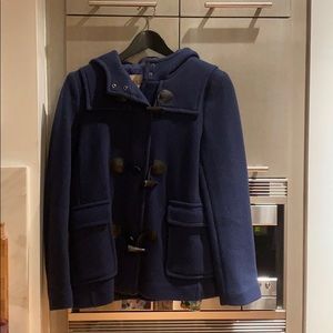 Burberry Brit Hooded Wool Coat